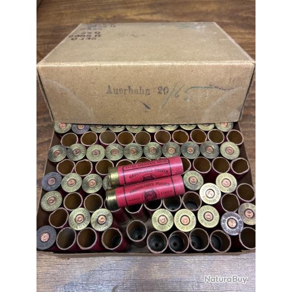 Douilles de Chasse, anciennes calibre 20 pour collection