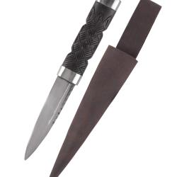 Couteau &Eacute;cossais Forg&eacute; Sgian Dubh avec &eacute;tui en cuir