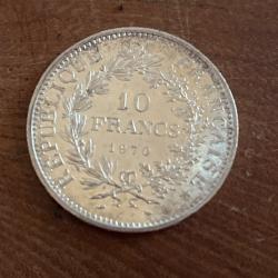Pi&egrave;ce de 10francs argent hercule