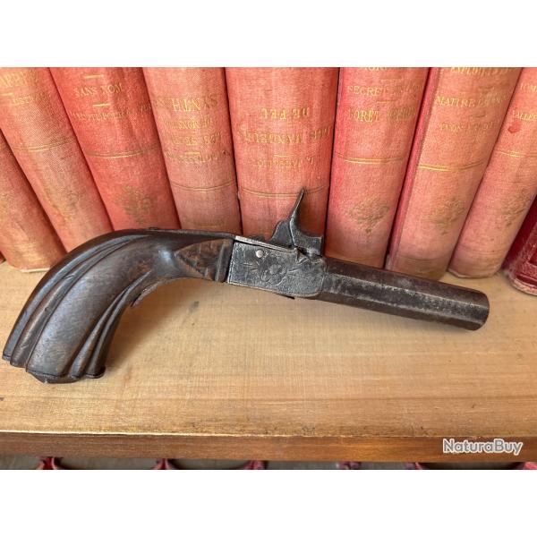 Pistolet � coffre du XIX s