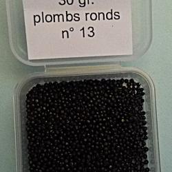 Boite Plombs ronds fendu n&deg; 13 sous boite plastique
