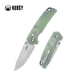 Couteau Kubey Freki Lame Acier 14C28N Manche G10 Jade Bar Lock KUB465B