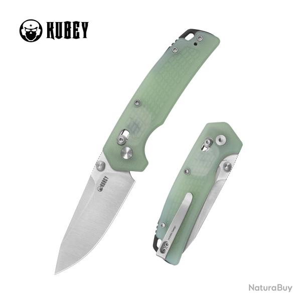 Couteau Kubey Freki Lame Acier 14C28N Manche G10 Jade Bar Lock KUB465B