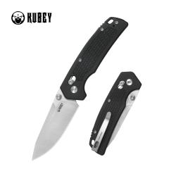 Couteau Kubey Freki Lame Acier 14C28N Manche G10 Noir Bar Lock KUB465A