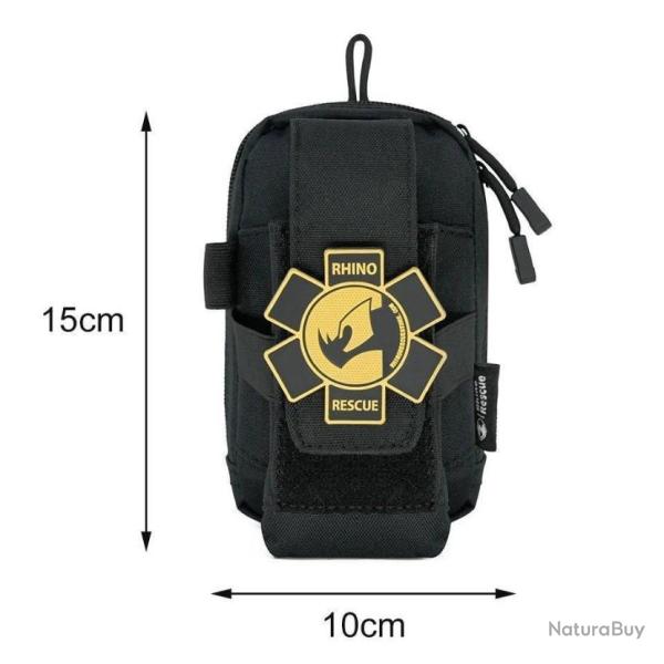 Trousse IFAK noire Rhino Rescue - kit de premiers secours vide personnalisable