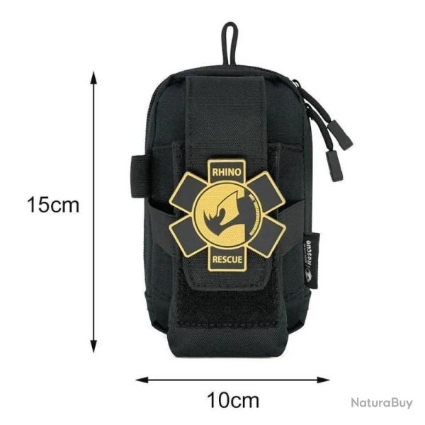 Trousse IFAK noire Rhino Rescue - kit de premiers secours vide personnalisable