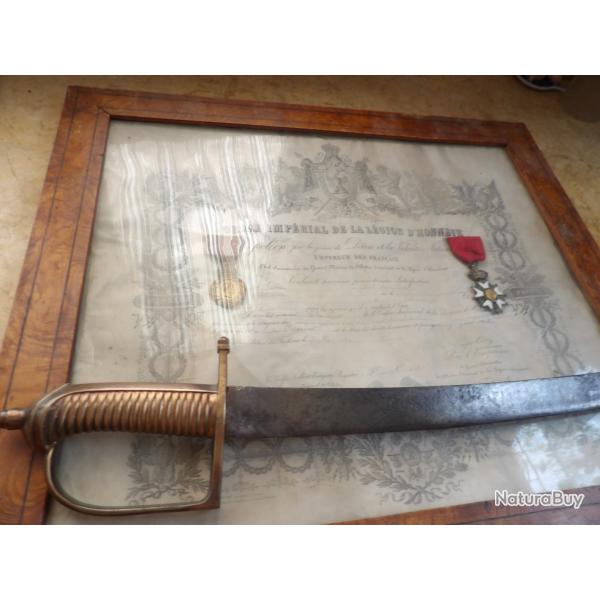 brevet dipl�me ordre imp�rial l�gion d'honneur signature autographe empereur Napol�on III m�dailles