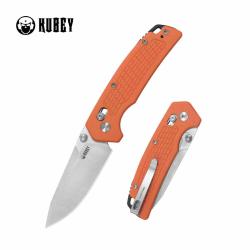 Couteau Kubey Freki Lame Acier 14C28N Manche G10 Orange Bar Lock KUB465C