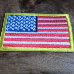 &eacute;cusson brod&eacute;e drapeau us