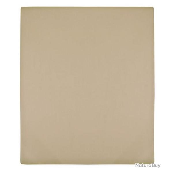 Drap housse jersey coton taupe 160x200 cm doux respirant