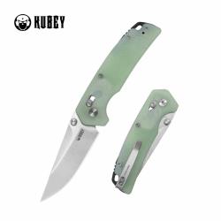 Couteau Kubey Geri Lame Acier 14C28N Manche G10 Jade Bar Lock KUB464B