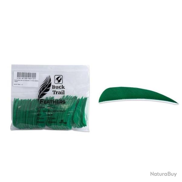 Plume Naturelle Parabolique Uni 3" - Vert Fonc� / Buck Trail