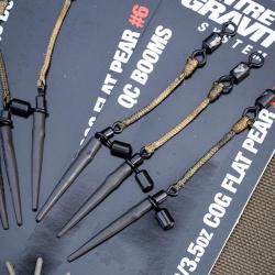 Syst&egrave;me Plomb Korda Kit COG Boom QC Flat Pear Pour plomb Flat Pear de 168-224g