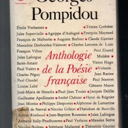 anthologie de la po&eacute;sie fran&ccedil;aise de georges pompidou , livre de poche