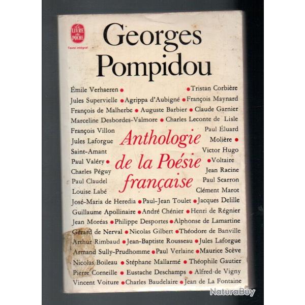 anthologie de la po�sie fran�aise de georges pompidou , livre de poche