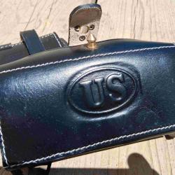 Giberne de ceinturon r&eacute;glementaire US en cuir, mod&egrave;le 1874 pour cal. 45-70Gvt