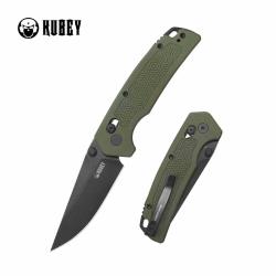 Couteau Kubey Geri Lame Acier 14C28N Manche G10 Green Bar Lock KUB464C