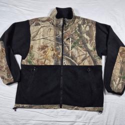 veste polaire full zip Wrangler taille XL noir , style realtree camouflage for&ecirc;t