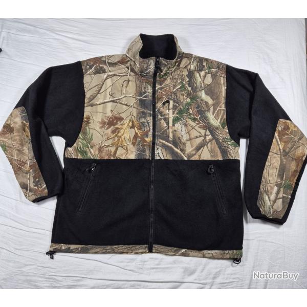 veste polaire full zip Wrangler taille XL noir , style realtree camouflage for�t