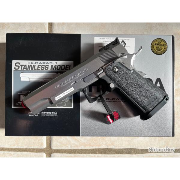 R�plique TOKYO MARUI Hi-Capa 5.1 GBB (stainless)