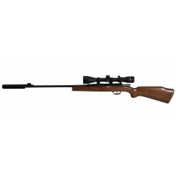 Carabine marque GAUCHER pour droitier mod&egrave;le "Gazelle" cal. 22LR, silencieux + lunette AF 3-9x40,