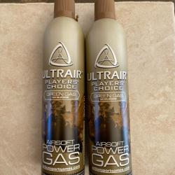 Lot 2 bouteilles Gaz Ultrair Power Gas
