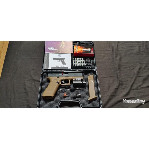 Pack Umarex Glock 17 Gen 5 9mm P.A.K. Coyote - �tat Neuf + Accessoires