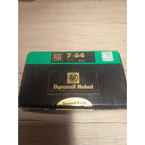 Munitions 7x64 8g 123 gr