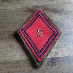 losange  de bras 2&deg;r&eacute;giment d'artillerie