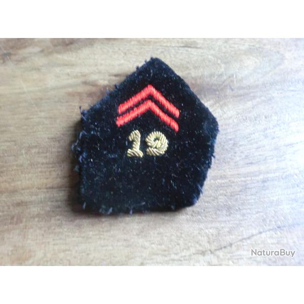 patte de col a cannetille 19�r�giment g�nie