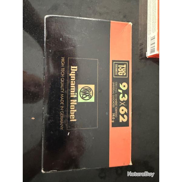 Cartouches 9,3 x 62 36 cartouches 2 boites