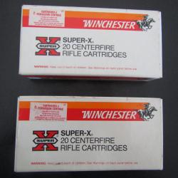 UN LOT DE DEUX BOITES DE BALLES WINCHESTER SUPER X