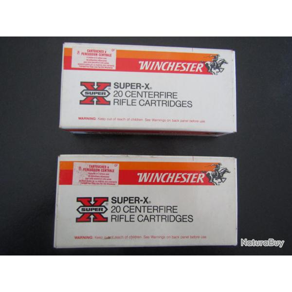 UN LOT DE DEUX BOITES DE BALLES WINCHESTER SUPER X