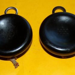 TELEPHONE EN BOIS : OUTILS LOT DE 2 ECOUTEURS PIECES DETACHEES DE TELEPHONE EN BOIS MODELE 1910 , PI