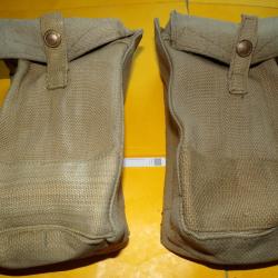 PORTES CHARGEURS  LONG DE L'ARMEE ANGLAISE WWII , GENRE STEN , LE LOT DE 2 ETUIS AVEC MARQUAGE 1941