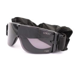 Ecran Tactical MK800 3 Verres (Corso Tactical) Noir Transparent / Jaune / Fum&eacute;