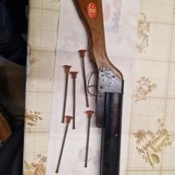 Fusil jouet tromblon &agrave; fl&egrave;ches EUREKA 5 coups