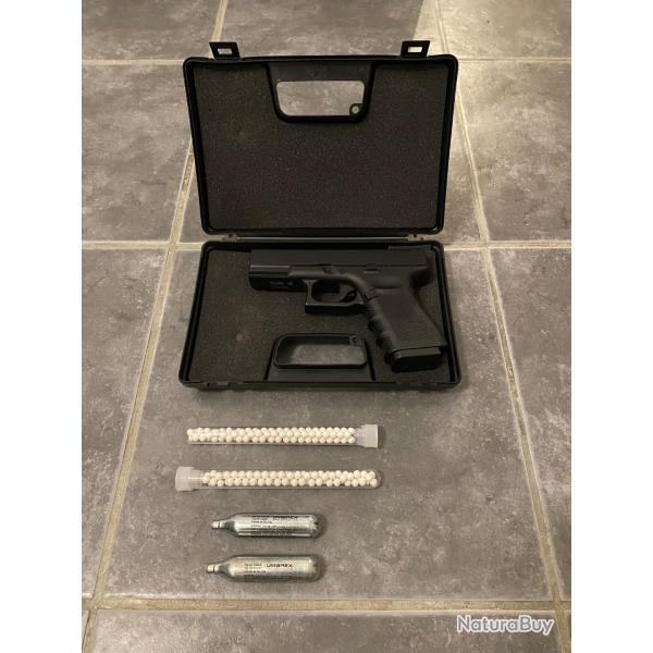 Pistolet Glock 19 GEN4 MOS Airsoft 6mm + Mallette de transport