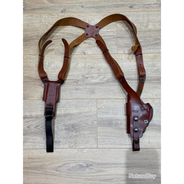 Holster epaules cuir brun Sig-Sauer SP2022 FALCO
