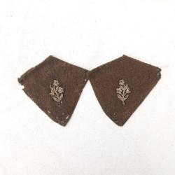 Patte de col France 1940 - FR442420a Paire &eacute;cusson de col poste aux arm&eacute;es (capote)