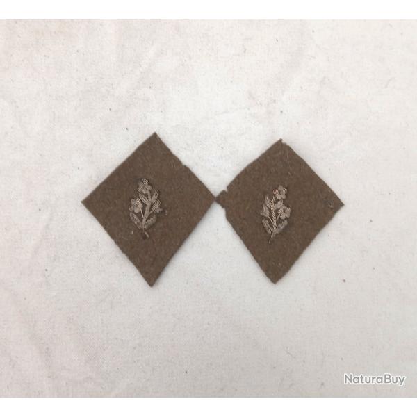 Patte de col France 1940 - FR442420b Paire �cusson de col poste aux arm�es (vareuse)