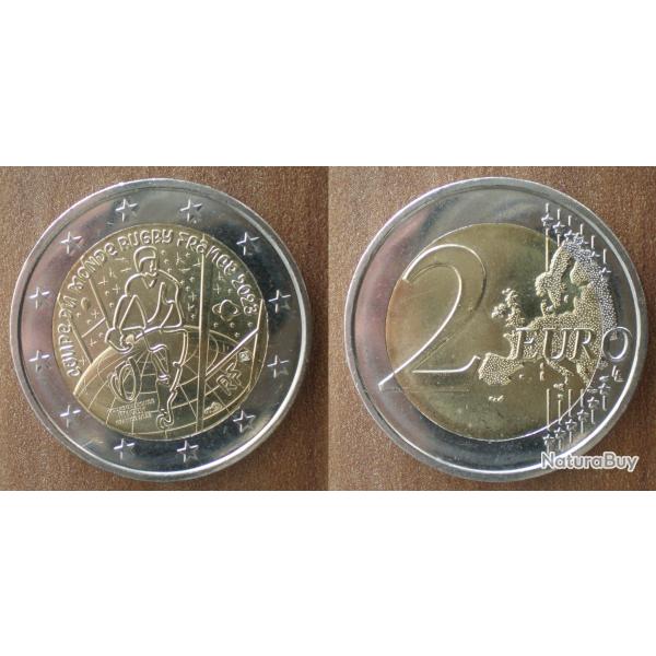 France 2 Euro 2023 Coupe du Monde de Rugby Neuve Piece Euros