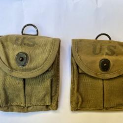 paire de pochettes USM1 dat&eacute;es 1942 (rare) reconditionn&eacute;es par l'arm&eacute;e Fran&ccedil;aise (anneau)