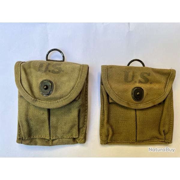 paire de pochettes USM1 dat�es 1942 (rare) reconditionn�es par l'arm�e Fran�aise (anneau)