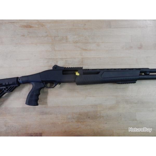 FUSIL A POMPE ARMSAN ARMTAC RS-X2 NOIR CAL 12/76 CANON 56 CM 7+1 COUPS OCCASION BON ETAT