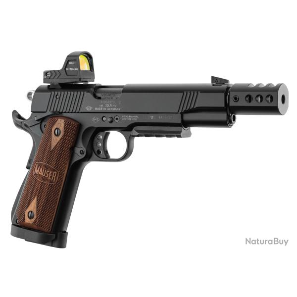 Pistolet semi-automatique Mauser 1911 Competition Set .22lr HV + Point rouge