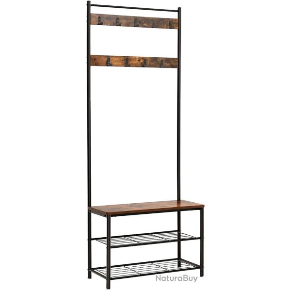 Portemanteau banc vestiaire meuble de rangement chaussure industriel 12_0000882