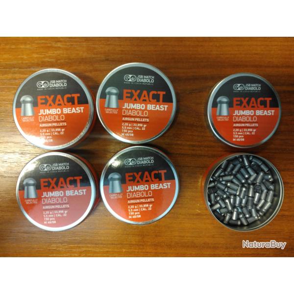 Plombs JSB cal 5,5 Exact Jumbo Beats 2,20 g / 33,956 gr
