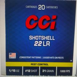 CCI 22lr shotshell plomb 12 20 munitions