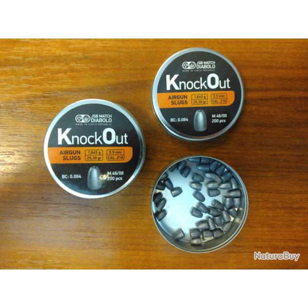 Plombs JSB KnockOut cal 5,5 1,65g / 25,39 gr
